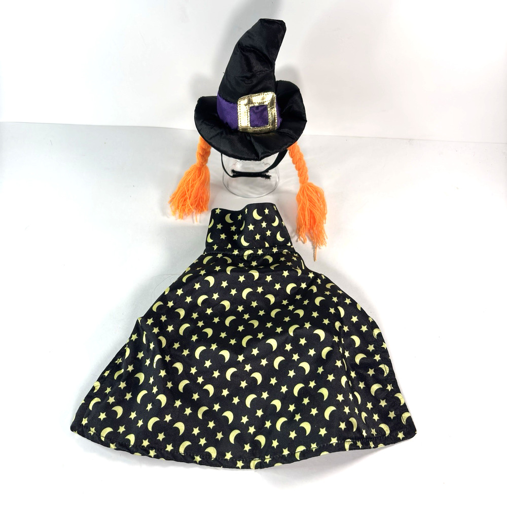Witch Halloween Costume For Guinea Pigs Small Pets W/ Cape & Hat Sz XXS
